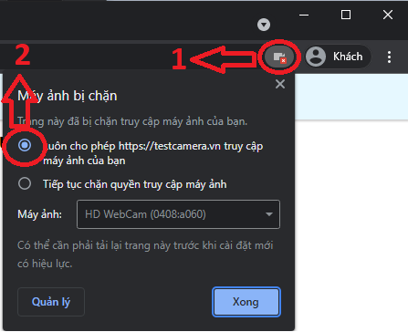 Làm thế nào để bật webcam
